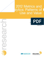 2012 Metrics and Analytics_Patterns of Use and Value