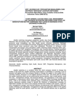 Pengaruh Opini Audit, Ukuran KAP, Pergantian Terhadap Auditor Switching