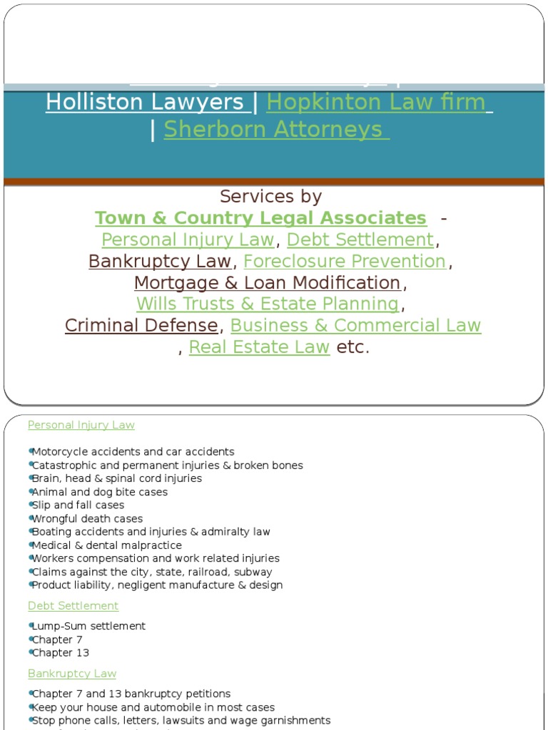 Ashland Attorneys, Framingham Attorneys, Holliston Lawyers, Hopkinton