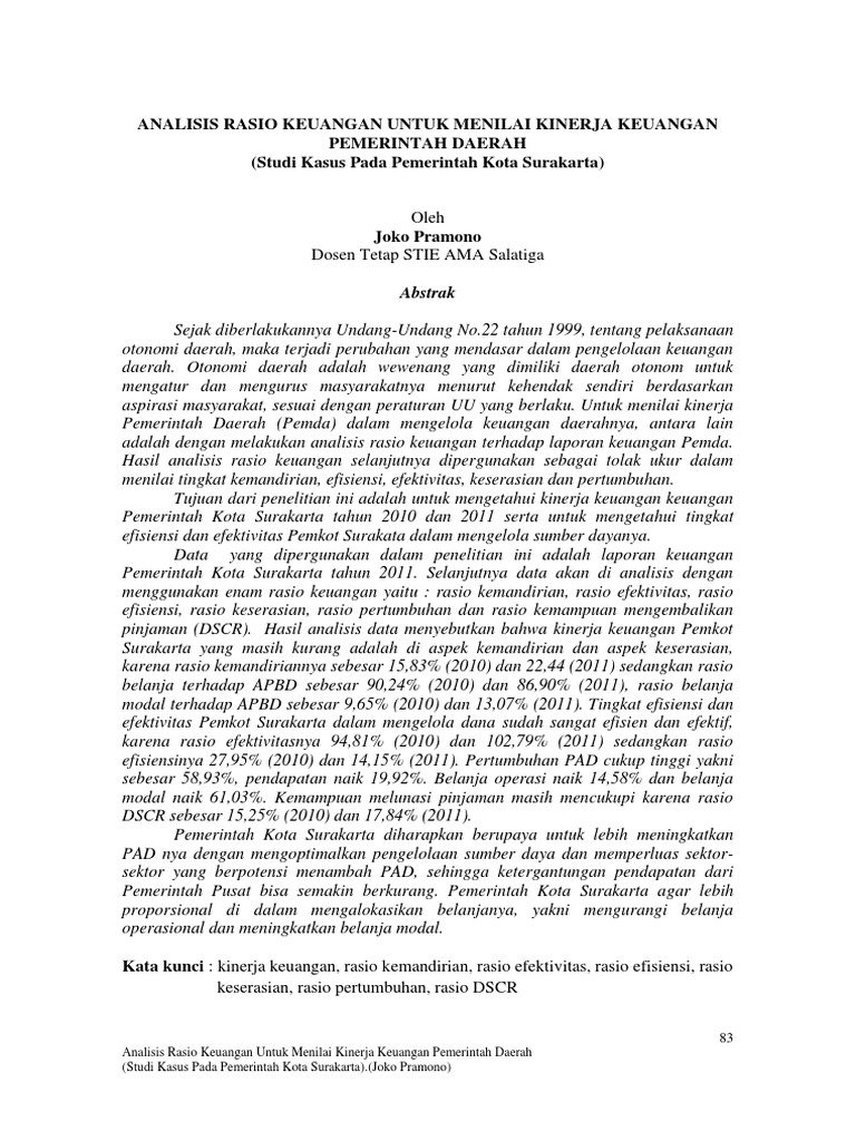 Analisis Rasio Keuangan Untuk Menilai Kinerja Keuangan