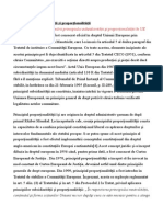 1 1. Principiul Subsidiarităţii Şi Proporţionalităţii Si 2. Comitetul Economic Şi Social European Organ Consultativ Al UE