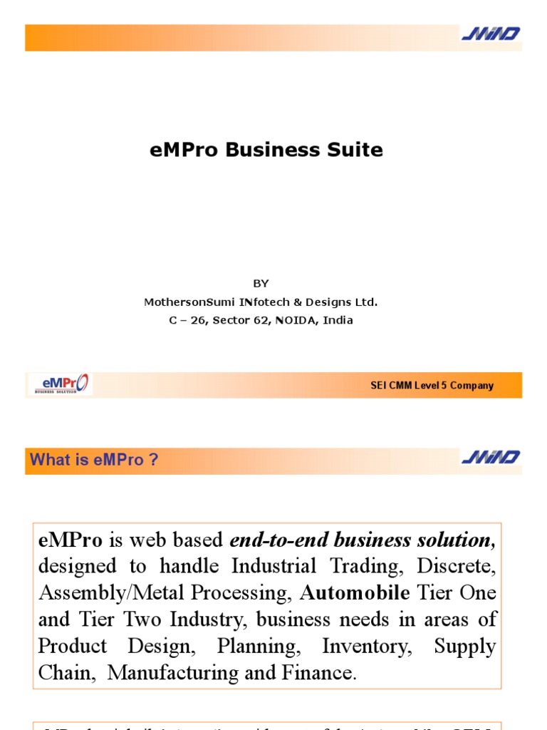 eMPro: Comprehensive Business Solution | PDF | Debits And Credits ...
