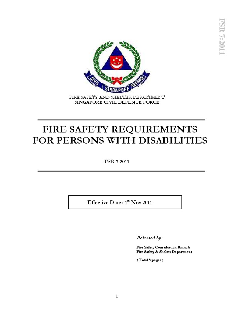 Fire Safety Requirements For Persons With Disabilities PDF Elevator