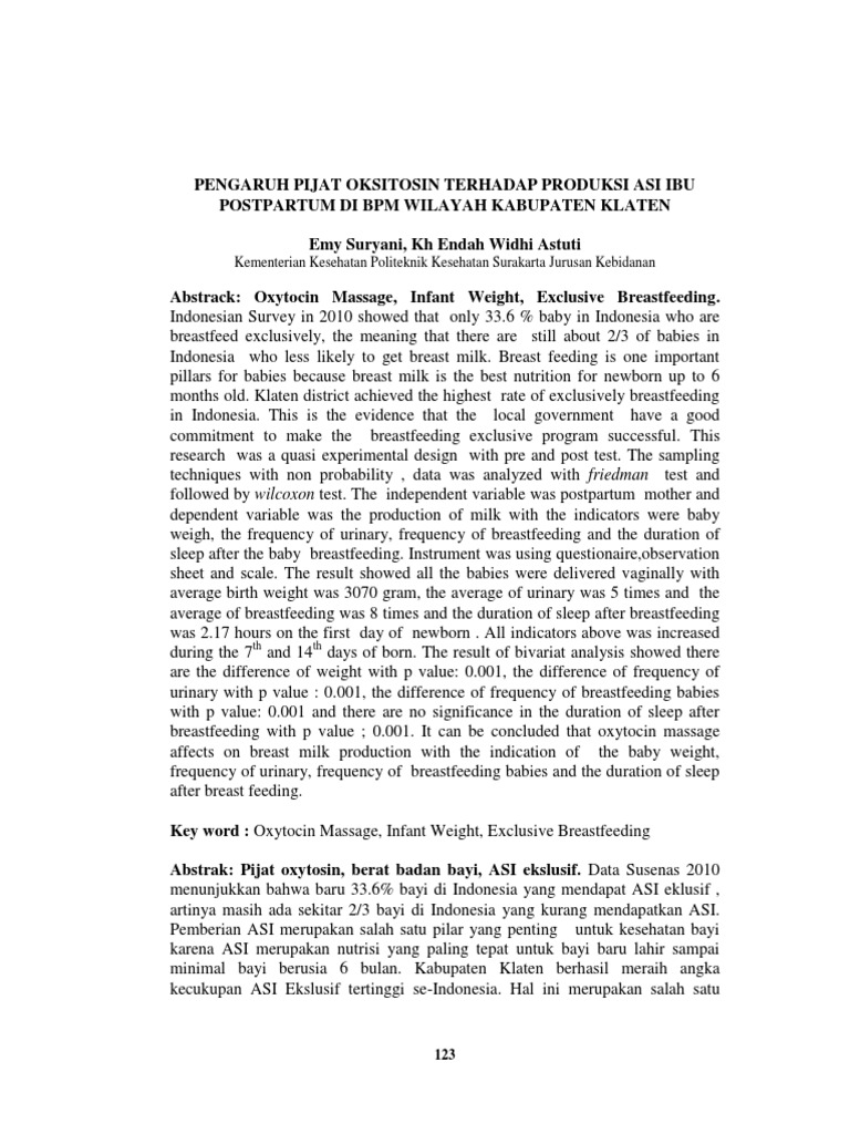 225_pengaruh Pijat Oksitosin Terhadap Produksi Asi Ibu 