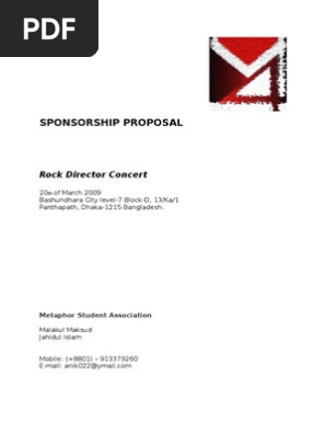 Sponsorship Proposal