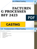 1.0 Fundamentals of Casting