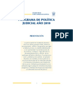 Programa de Politica Judicial Ano 2010