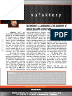 Nufaktory, LLC Announces The Addition of Moshe Barkat As Partner