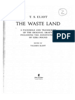 T. S. Eliot. Facsimil de Waste Land 