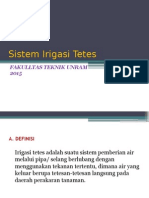 Sistem Irigasi Tetes