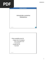 Aula 3 Metabolismo Proteina