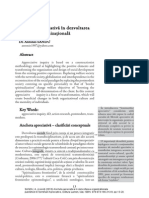 Ancheta Apreciativa in Dezvoltarea Organizationala Antonio SANDU