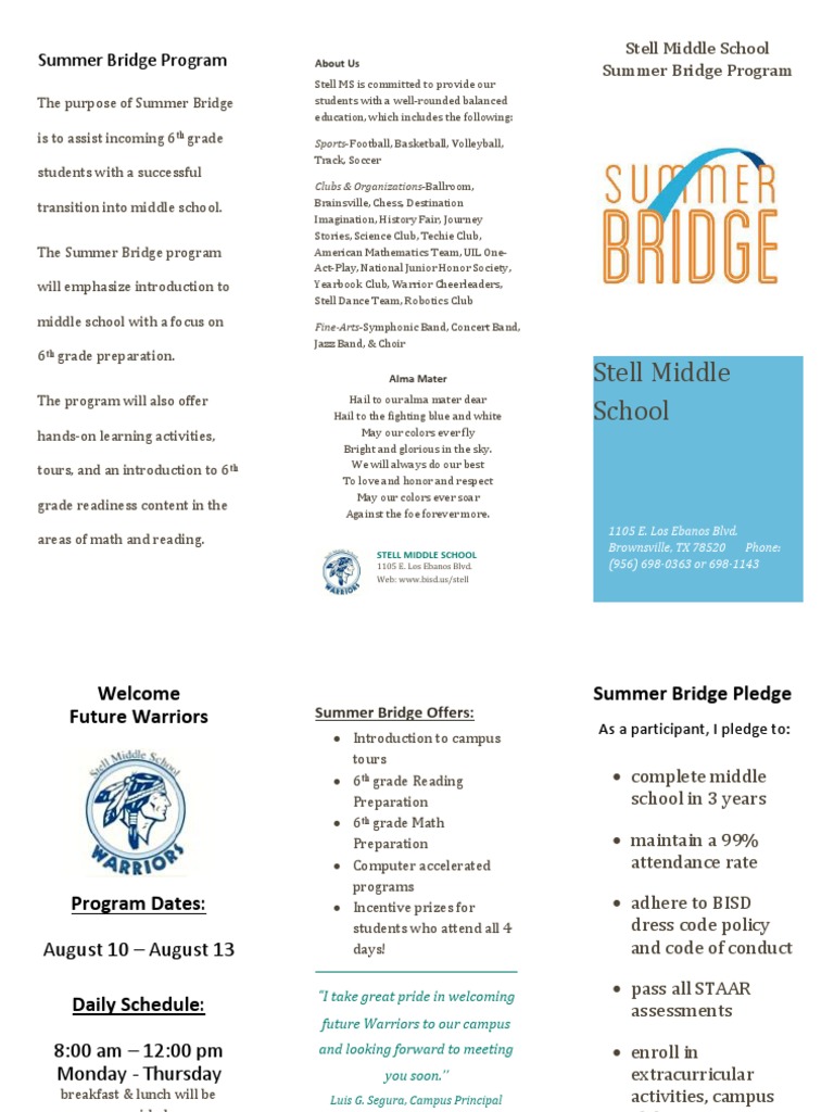 Summer Bridge Brochure | PDF