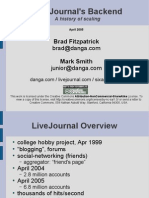 Livejournal'S Backend: Brad Fitzpatrick Mark Smith