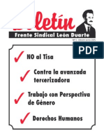 Boletìn Frente Sindical León Duarte