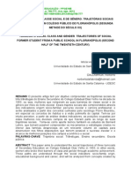 Trânsfugas de Classe Social e de Gênero: Trajetórias Sociais de Egressas de Um Colégio Público de Florianópolis (Segunda Metade Do Século XX)