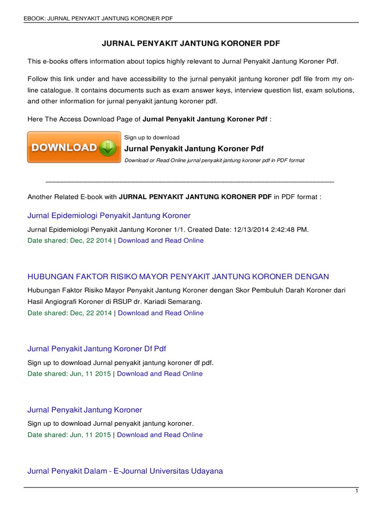 Jurnal Penyakit Jantung Koroner Pdf