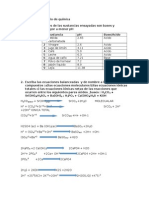 Cuestionario de Química