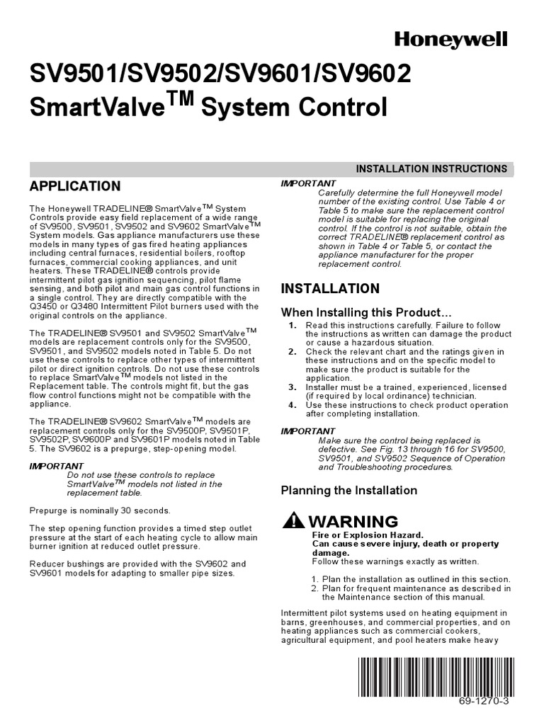 Honeywell Gas Valve Replacement PDF