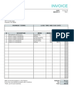 Service Invoice For Article Writers