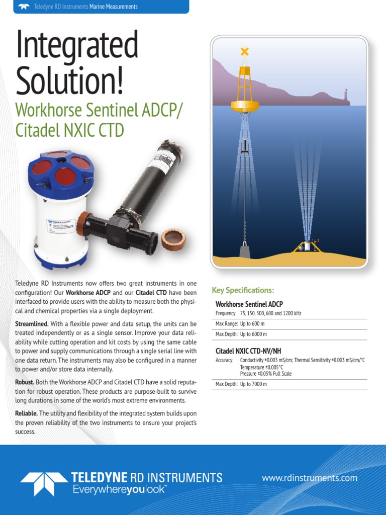 Integrated Solution! Workhorse Sentinel ADCP/ Citadel NXIC CTD PDF