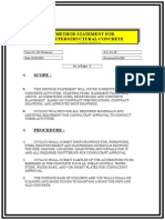 Method Statement For Superstructural Concrete Activities