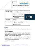 Cambridge English Advanced Cae From 2015 Reading and Use of English Part 3