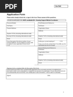 Housing Support Worker - Coordinator - Application Form