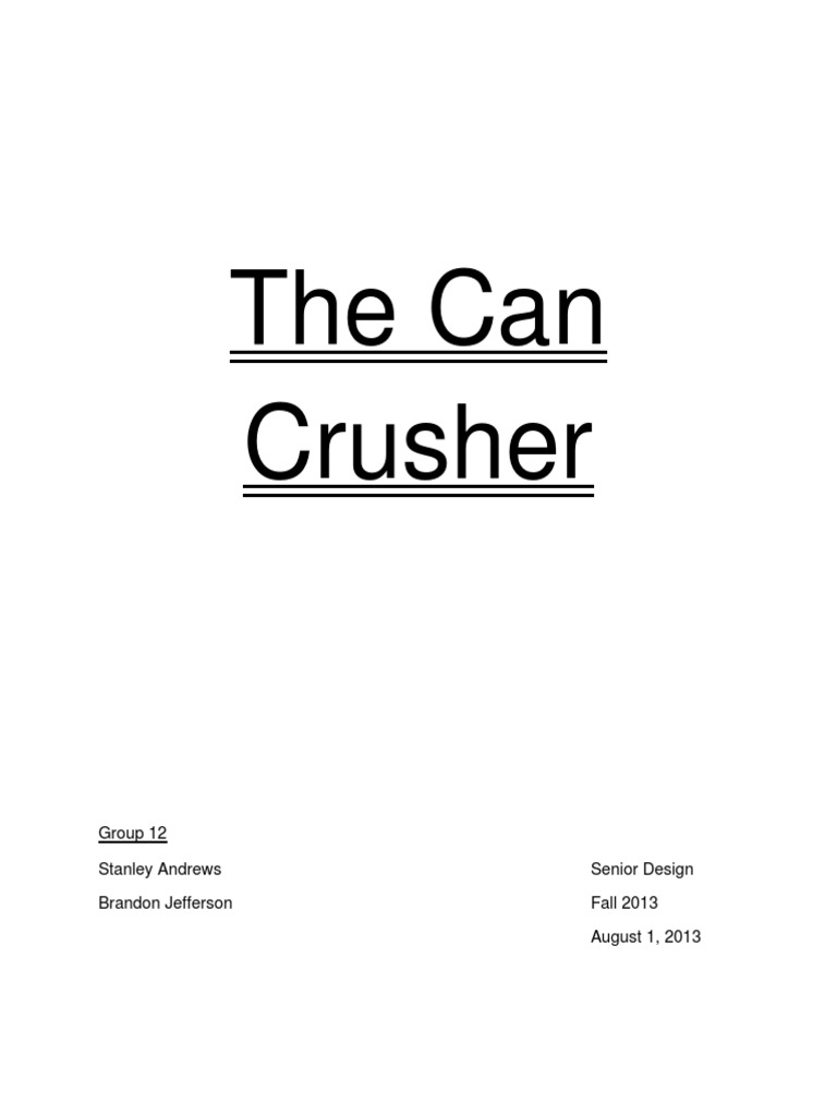 Can Crusher PDF Relay Electrical Engineering