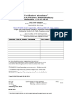 Comenius - Certificate of Attendance