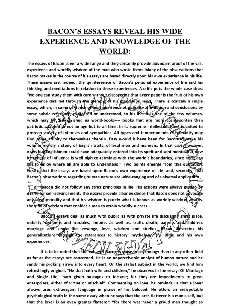 Of travel by francis bacon summary pdf image