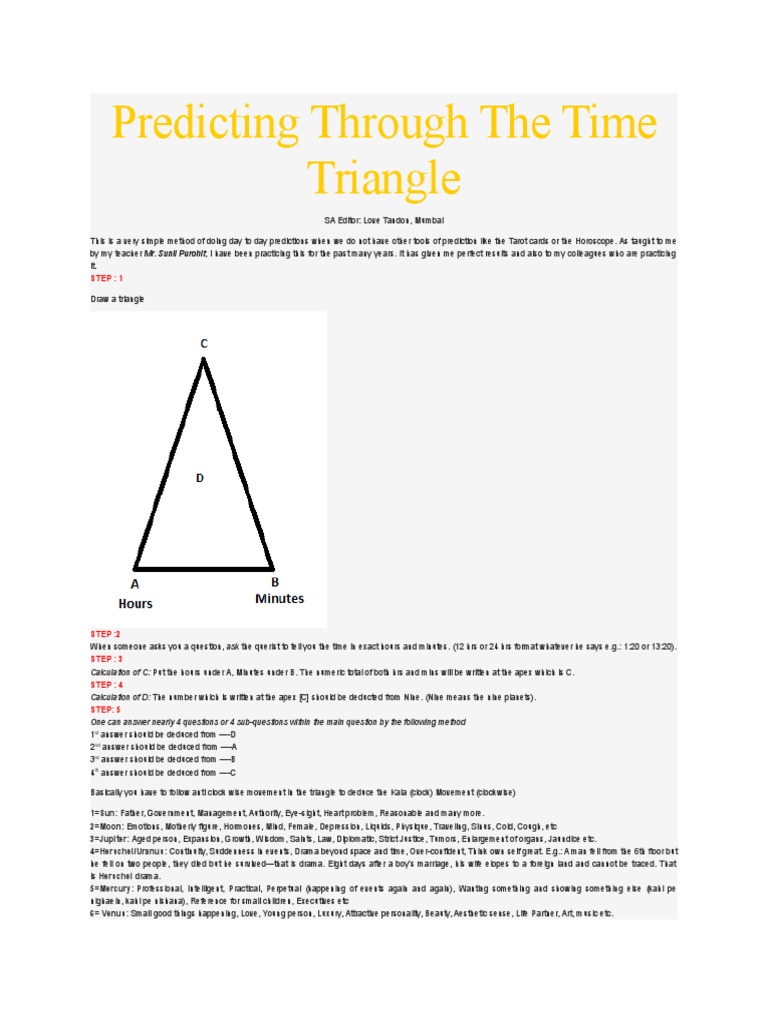 Triangle Method for Time Predictions | PDF | Planets | Astronomy