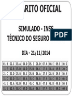 Gabarito Do Simulado - Inss - 21.11.2014