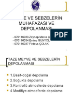 Meyve Ve Sebzelerİn Muhafazasi Ve Depolanmasi