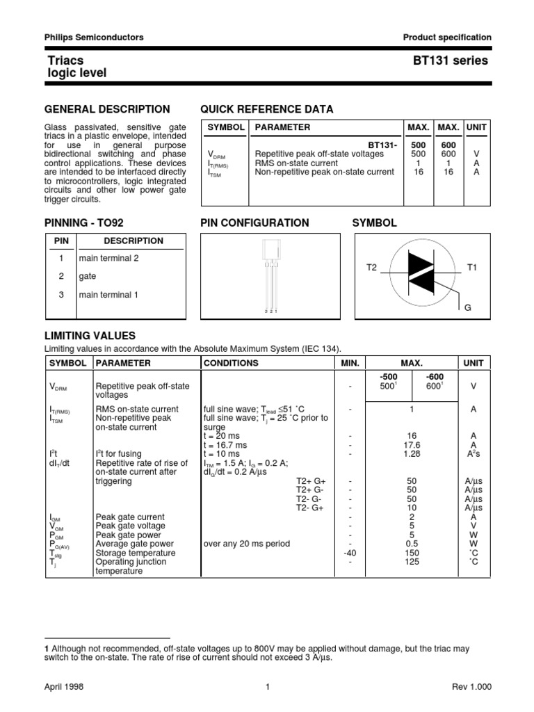 BT131 600 | PDF | Electrical Engineering | Electricity