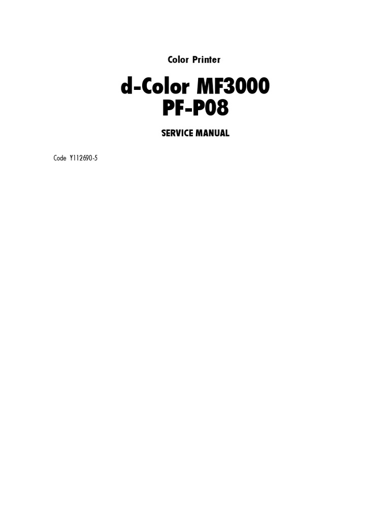 MF3000 PF-P08 Service Manual | Electrical Connector | Ac Power Plugs And  Sockets