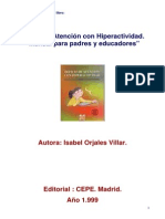 TDAH Manual Para Padres y Educadores Isabel Orjales