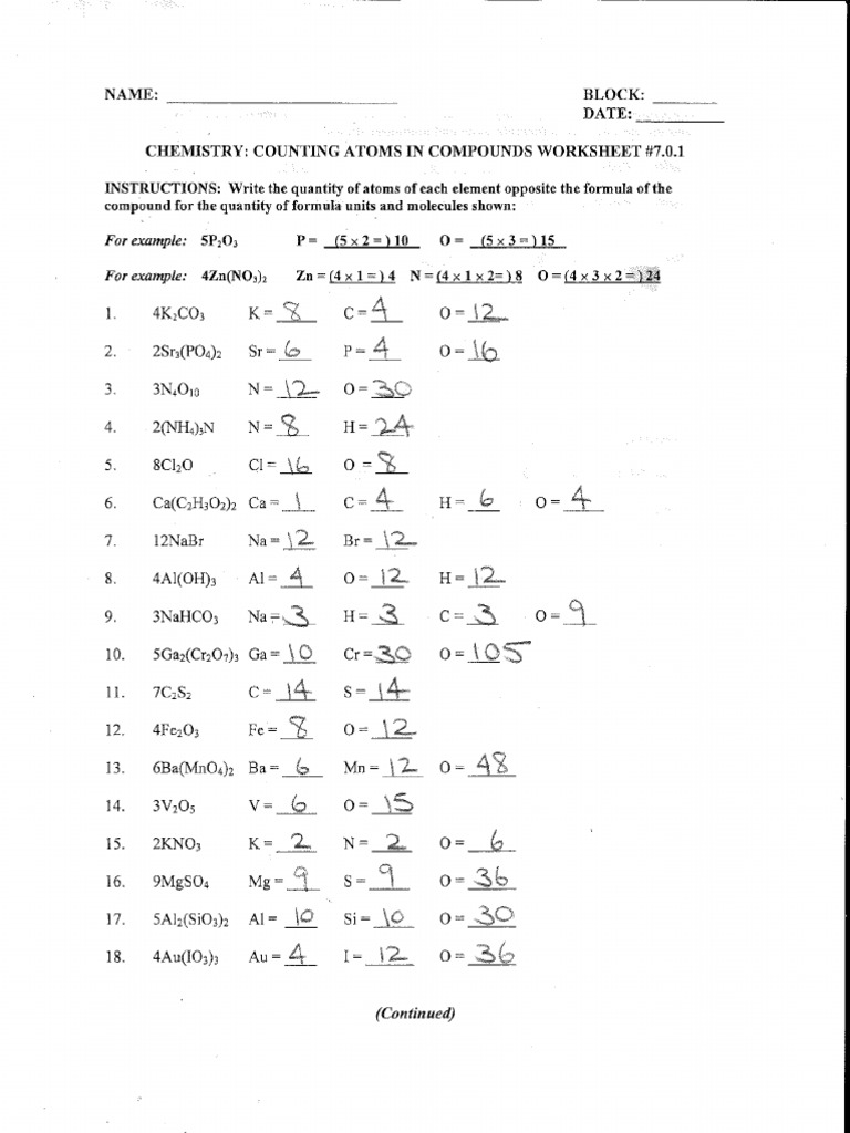 Untitled  PDF Regarding Counting Atoms Worksheet Answers