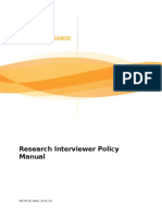 Research Interviewer Policy Manual