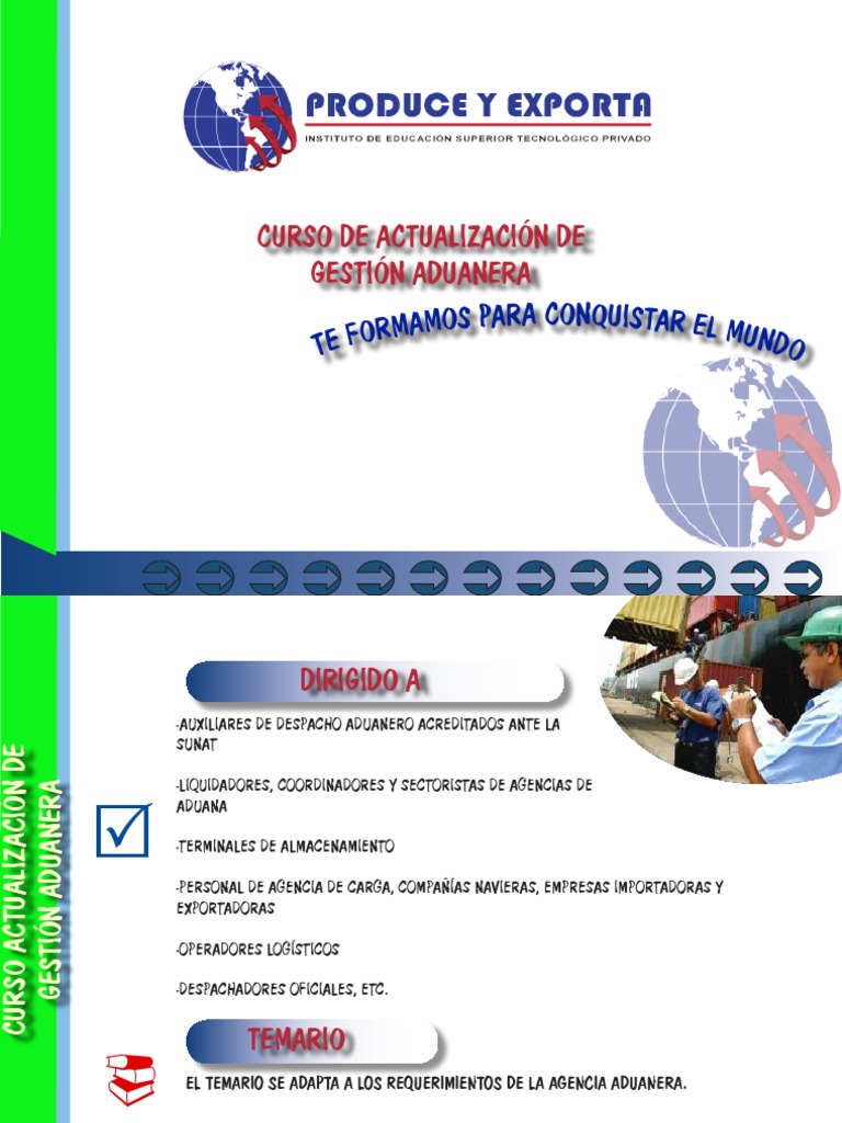 Curso de Actualización en Gestión Aduanera | PDF | aduana | El comercio ...