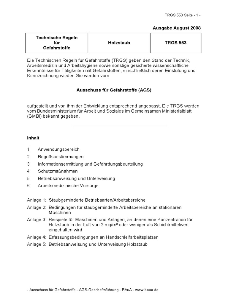 TRGS 553 | PDF
