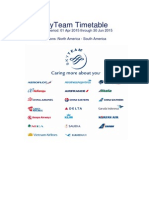 Skyteam Timetable NA SA