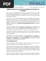 DEMUS cumple 28 años de lucha sostenida por los derechos de las mujeres