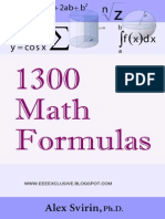 1300 Math Formulas