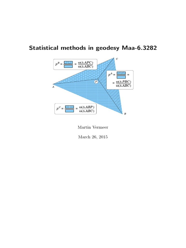 Statistical Methods in Geodesy 2022 | PDF | Eigenvalues And
