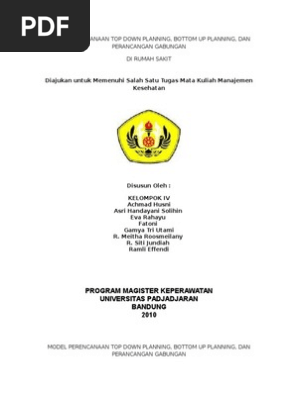 Kelebihan Dan Kekurangan Model Perencanaan Top Down Planning Pdf