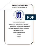 TRABAJO ENCARGADO DE Estado de Ganancias y Perdidas PDF