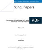 Incorporation of Municipalities and Population Growth – A Propensity Score Matching Approach by Björn Kauder (2014)