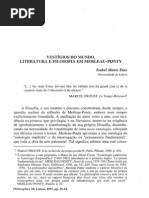Vestigios Do Mundo Literatura e Filosofia Em Merleauponty