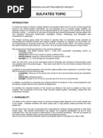 Sulfates Topic: Synthesis of The Setting Kinetics Project